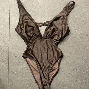 LADIES MONOKINI SWIMSUIT BRONZE LARGE